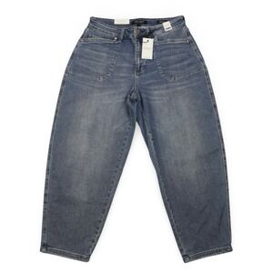 Judy Blue Barrel Fit High Waist Jeans Dark Wash 14W NWT